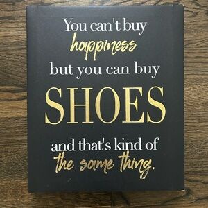 Black and Gold Inspirational Shoes Wall Art